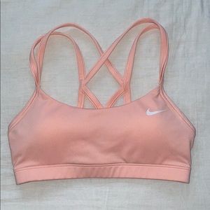 Light pink nike cross back sports bra size xs